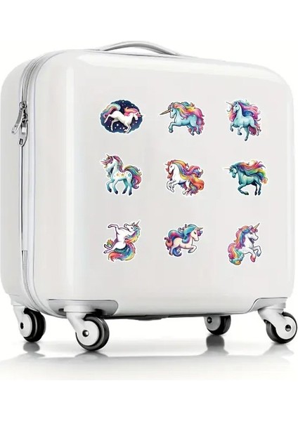 50 Adet Sevimli Unicorn Sticker: Retro Vinil Estetik Stickerlar fırsatları