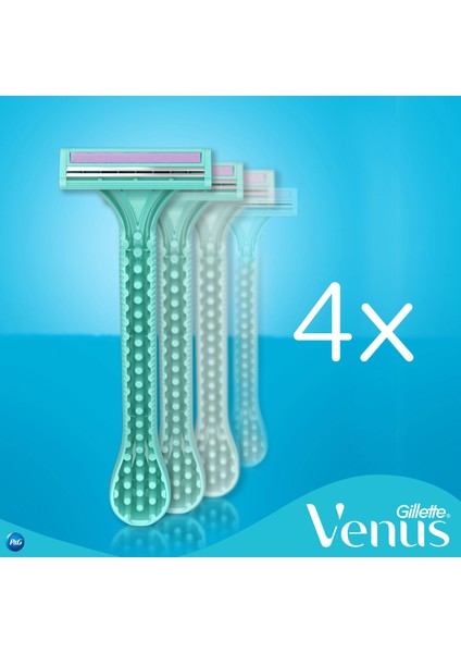 Simply Venus 2 Basic Kullan At Kadın Tıraş Bıçağı 4 Adet
