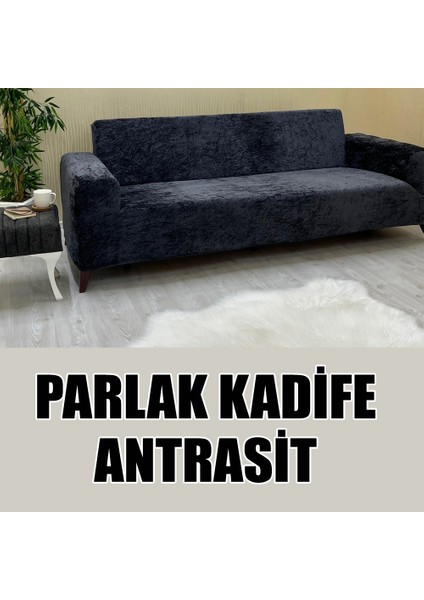 Parlak Kadife Kumaş Üçlü & Çekyat Koltuk Kılıfı