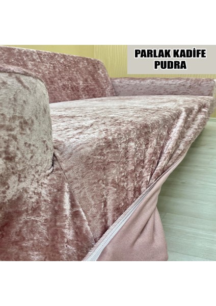 Parlak Kadife Kumaş Üçlü & Çekyat Koltuk Kılıfı fiyatları