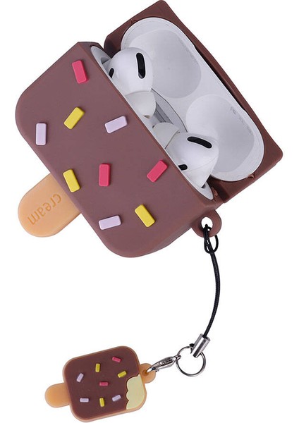 Airpods Pro 2 Uyumlu Zore Tpu Kabartma Figürlü Ipli Airbag 37 Silikon KILIF-NO22