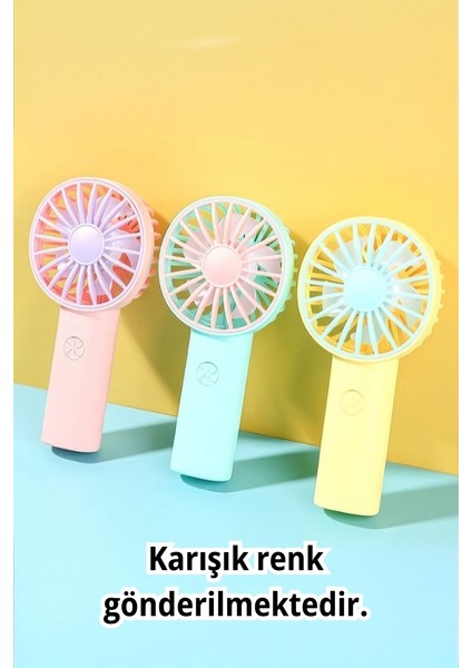 Mini USB Taşınabilir El Fanı- Şarjlı El Vantilatörü, Portatif ve Pratik Kullanım