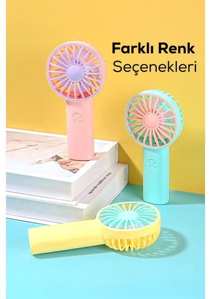 Mini USB Taşınabilir El Fanı- Şarjlı El Vantilatörü, Portatif ve Pratik Kullanım