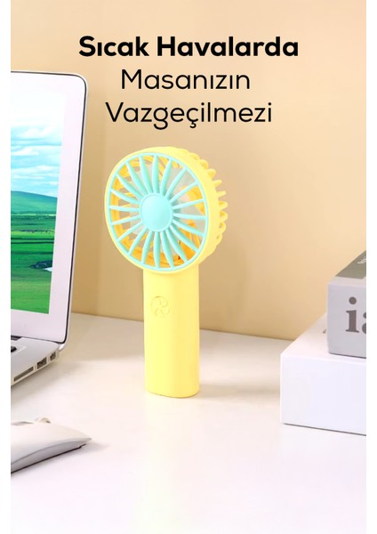 Mini USB Taşınabilir El Fanı- Şarjlı El Vantilatörü, Portatif ve Pratik Kullanım
