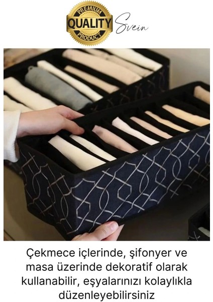 10 Gözlü Çekmece Içi Düzenleyici Organizer Medium Orta Boy Yastık Kılıfları Erkek Iç Giyim Şal