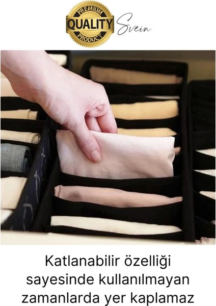 10 Gözlü Çekmece Içi Düzenleyici Organizer Medium Orta Boy Yastık Kılıfları Erkek Iç Giyim Şal