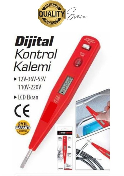 Premium Dijital Ekranlı Kontrol Kalemi Temaslı Temassız Voltaj Test Aleti Elektrik Akım Cihazı fiyatları