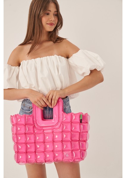 Pembe Kadın Alışveriş El Çantası L 1161