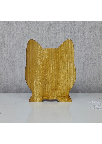 Kedi Tasarımlı Ahşap Masa Saati modelleri