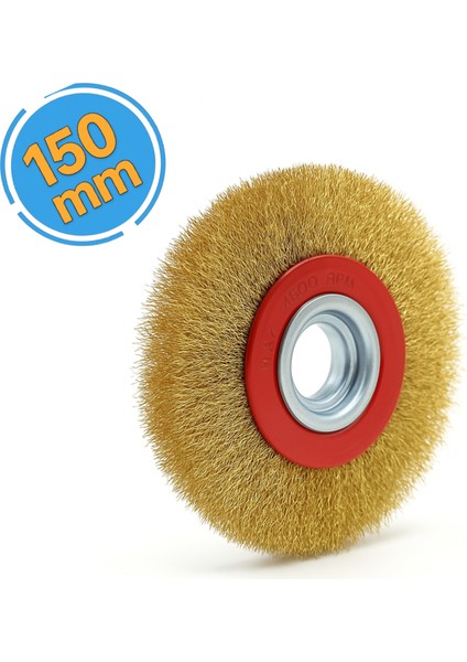 Saçaklı Daire Tel Fırça 150 mm