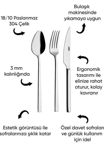 Mercan 6 Adet Yemek Kaşığı