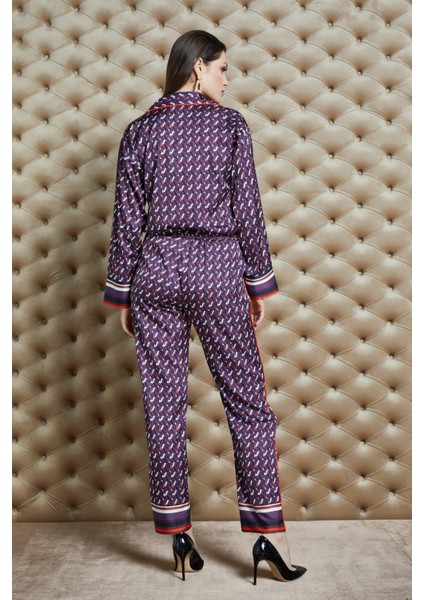 Desenli Kadın Saten Gömlek - Modern ve Şık - Günlük ve Özel Gün Için Gömlek fırsatları