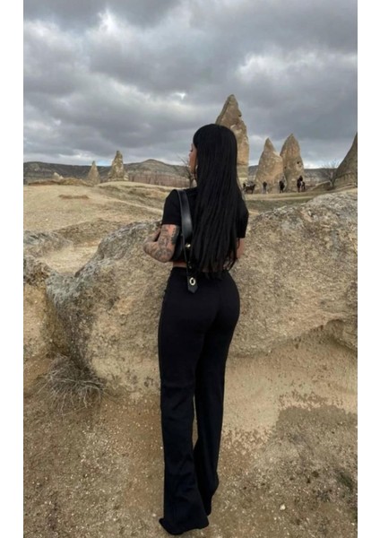 Siyah Kadın Örme Takım modelleri