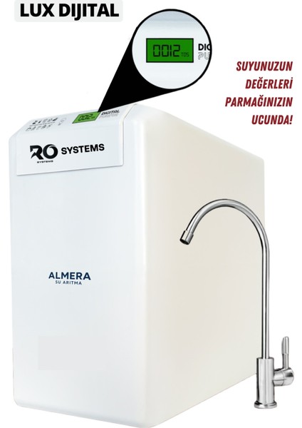 Dijital Tds Ekranlı Ro 8 Aşamalı Su Arıtma Cihazı Çelik Tank Ekstra Mineralli