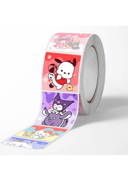 500 Adet Sanrio Kuromi My Melody Pochacco Pompompurin Figür Washi Tape Etiket Sticker modelleri