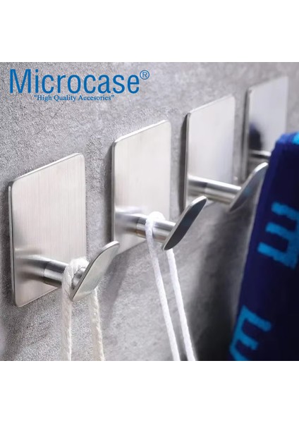 Yapışkanlı Paslanmaz Çelik Banyo Mutfak Eşya Havlu Vb Metal Askılık - AL5180 1 Adet