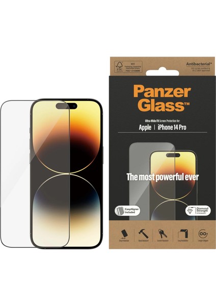 Apple iPhone 14 Pro Uwf Şeffaf Cam Ekran Koruyucu