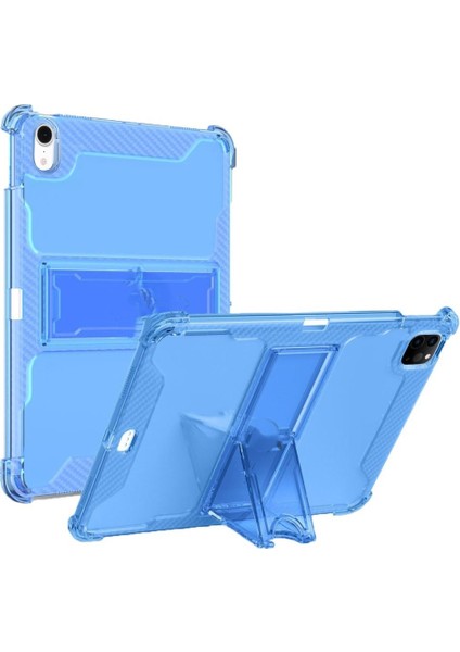 Apple iPad 8. Nesil 10.2 Kılıf Kalem Bölemli Standlı Darbelere Dayanıklı Şeffaf Kapak A2270 A2428 A2429 A2430