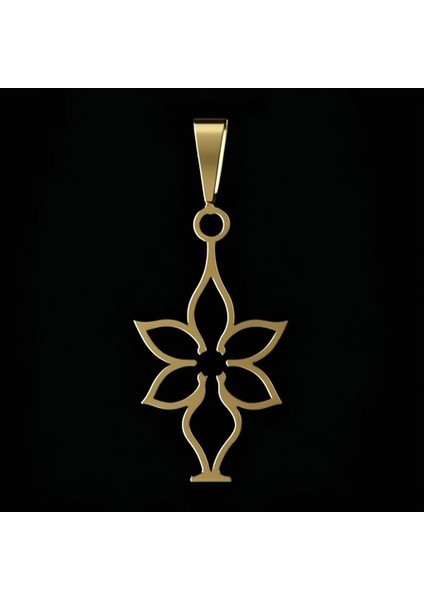 8 Ayar Altın Kolye Ucu Çiçek GM3798 0.5 gr