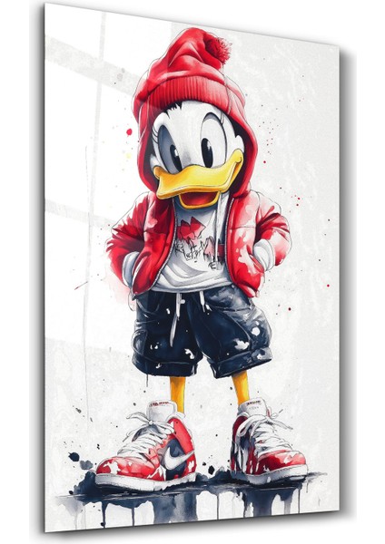 Duck Hustle Mode - Cam Duvar Tablosu
