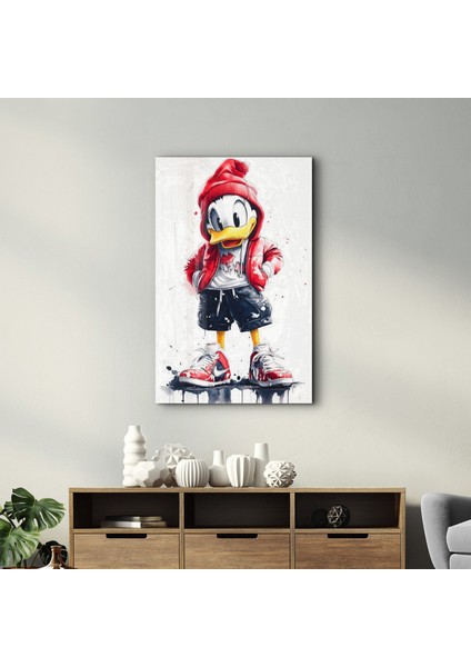 Duck Hustle Mode - Cam Duvar Tablosu