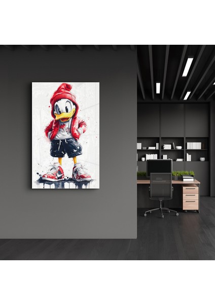 Duck Hustle Mode - Cam Duvar Tablosu