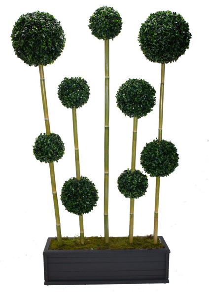 Yapay Bambu Top Şimşir Seperatör Ağacı 150 cm