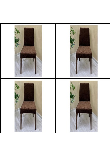 4 Adet Parlak Kadife Kumaş Sandalye Kılıfı Yıkanabilir Likralı Esnek Lastikli, Sandalye Örtü fiyatları