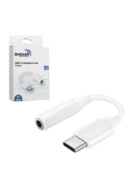 Tecno Spark 6 SH-007 3.5 mm Type-C Aux Çevirici Şarjı Kulaklıga Çevir