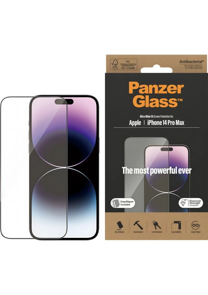 Apple iPhone 14 Pro Max Uwf Şeffaf Cam Ekran Koruyucu