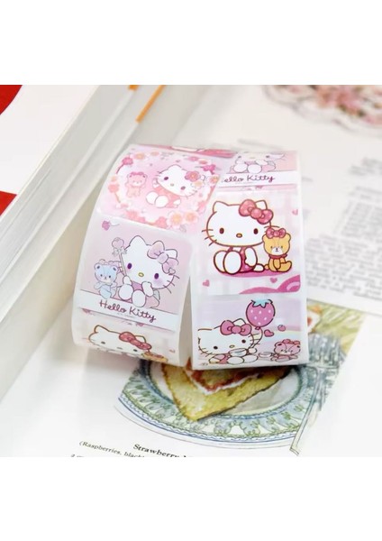 500 Adet Hello Kitty Sevimli Kedi Figür Washi Tape Etiket Sticker Çıkartma