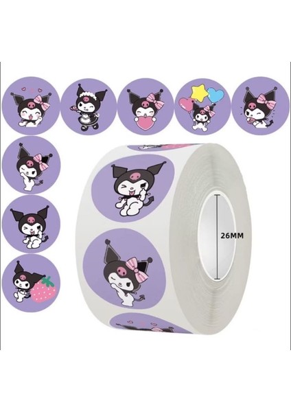 500 Adet Sanrio Kuromi Kuromili Figür Washi Tape Etiket Sticker Çıkartma fiyatları