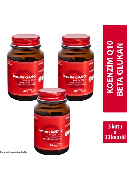 Beta Glukan (1,3/1,6) ve Koenzim Q10 Içeren Takviye Edici Gıda x 3 Adet