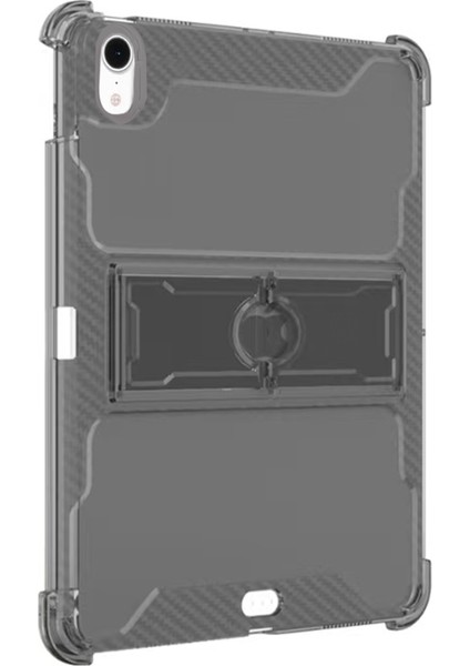 Apple iPad Mini 7 Mini 6 Kılıf Kalem Bölemli Standlı Darbelere Dayanıklı Şeffaf Kapak 2021-2024