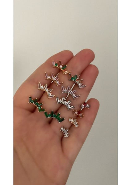 Vip Seri Gold Renkli Zirkon Taşlı Güneş Model Piercing,tragus