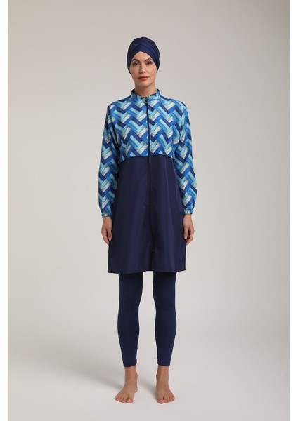 Kadın Fermuarlı Tam Kapalı Tesettür Mayo T 5450