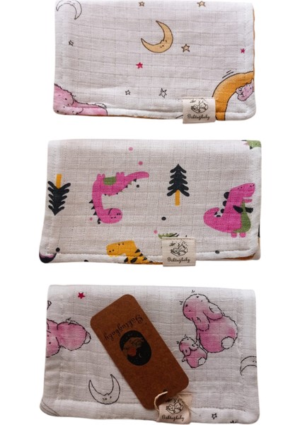 %100 Pamuklu 2katlı Müslin & Pike Kız Mendil