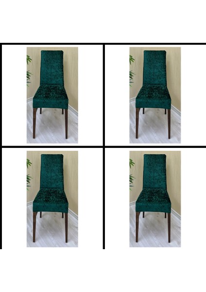 4 Adet Parlak Kadife Kumaş Sandalye Kılıfı Yıkanabilir Likralı Esnek Lastikli, Sandalye Örtü fiyatları
