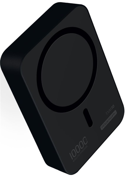 10.000 Mah Pd 15W Magsafe Kablosuz Wireless Taşınabilir Şarj Cihazı Siyah Powerbank TXM10 modelleri