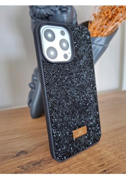 Apple iPhone 15 Pro Max Uyumlu Işıltılı Taşlı Lüks Içi Kadife Kamera Çıkıntılı Kılıf fiyatları
