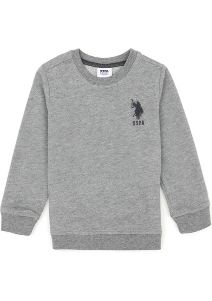 Çocuk Siyah Basic Bisiklet Yaka Sweatshirt 50269417