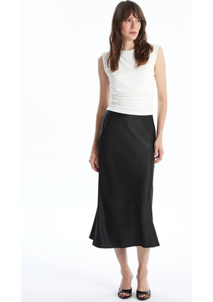 Kadın Ekru Kolsuz Degaje Yaka Modal Kumaş Bluz fiyatları