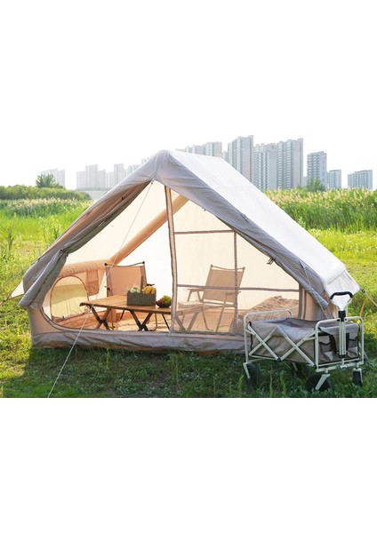 6 Kişilik 4 Mevsim Pompalı Ve Soba Çıkışlı Şişme Çadır 300x210x200cm