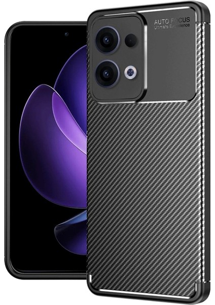 Reno 13 Pro Uyumlu Kılıf Negro Karbon Desen Siyah