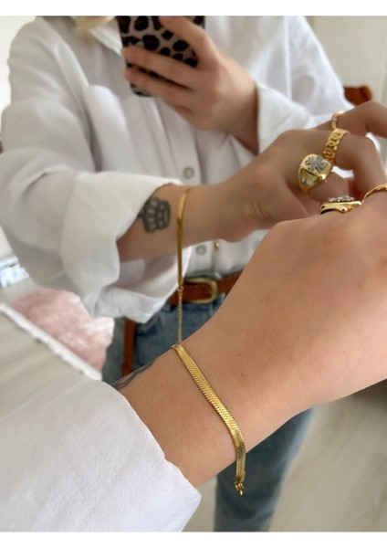 Çelik Italyan Zincir Bileklik modelleri