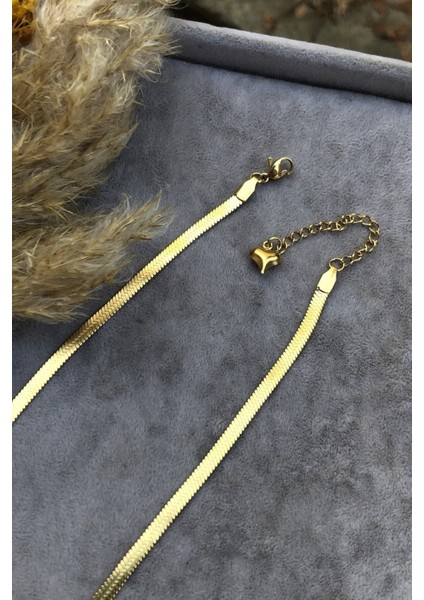 Çelik Italyan Zincir Yassı Model 45 cm Gold fiyatları