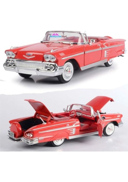 Motor Max 1958 Chevy Impala Kırmızı 1:24 Model Araba fiyatları