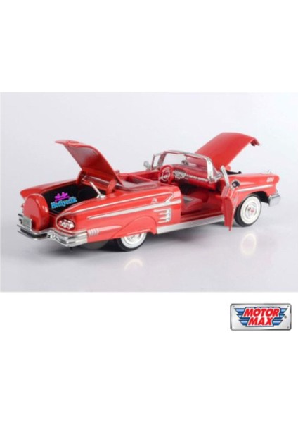Motor Max 1958 Chevy Impala Kırmızı 1:24 Model Araba indirimleri