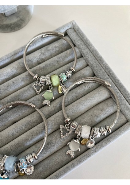 Çelik Beyaz Rengi Balık Detaylı Model Bileklik fiyatları