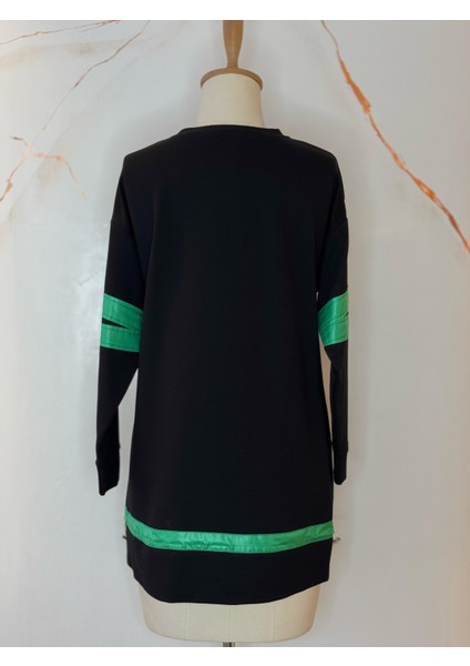Taşlı Yazılı Sweatshırt